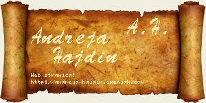 Andreja Hajdin vizit kartica